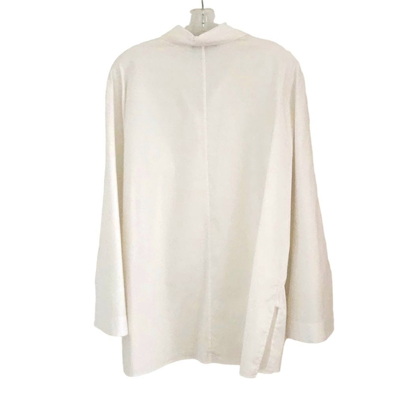 LAFAYETTE 148 Oversized Poplin Button Down Shirt L - Picture 3 of 6